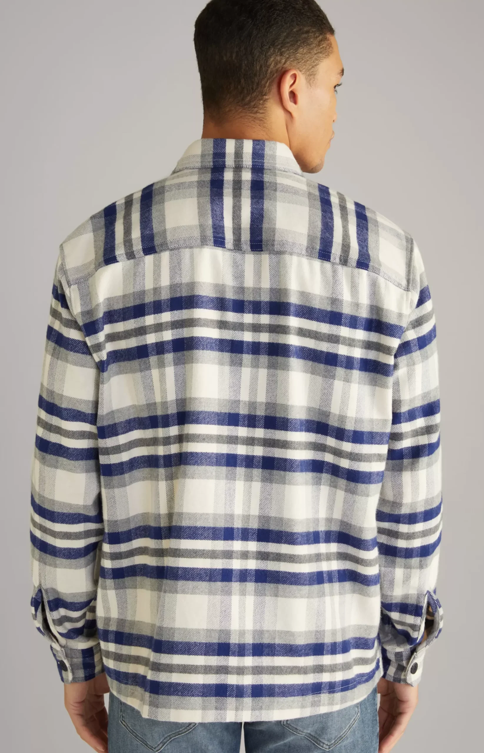 Harvi Flannel Shirt in Red/Beige Check
