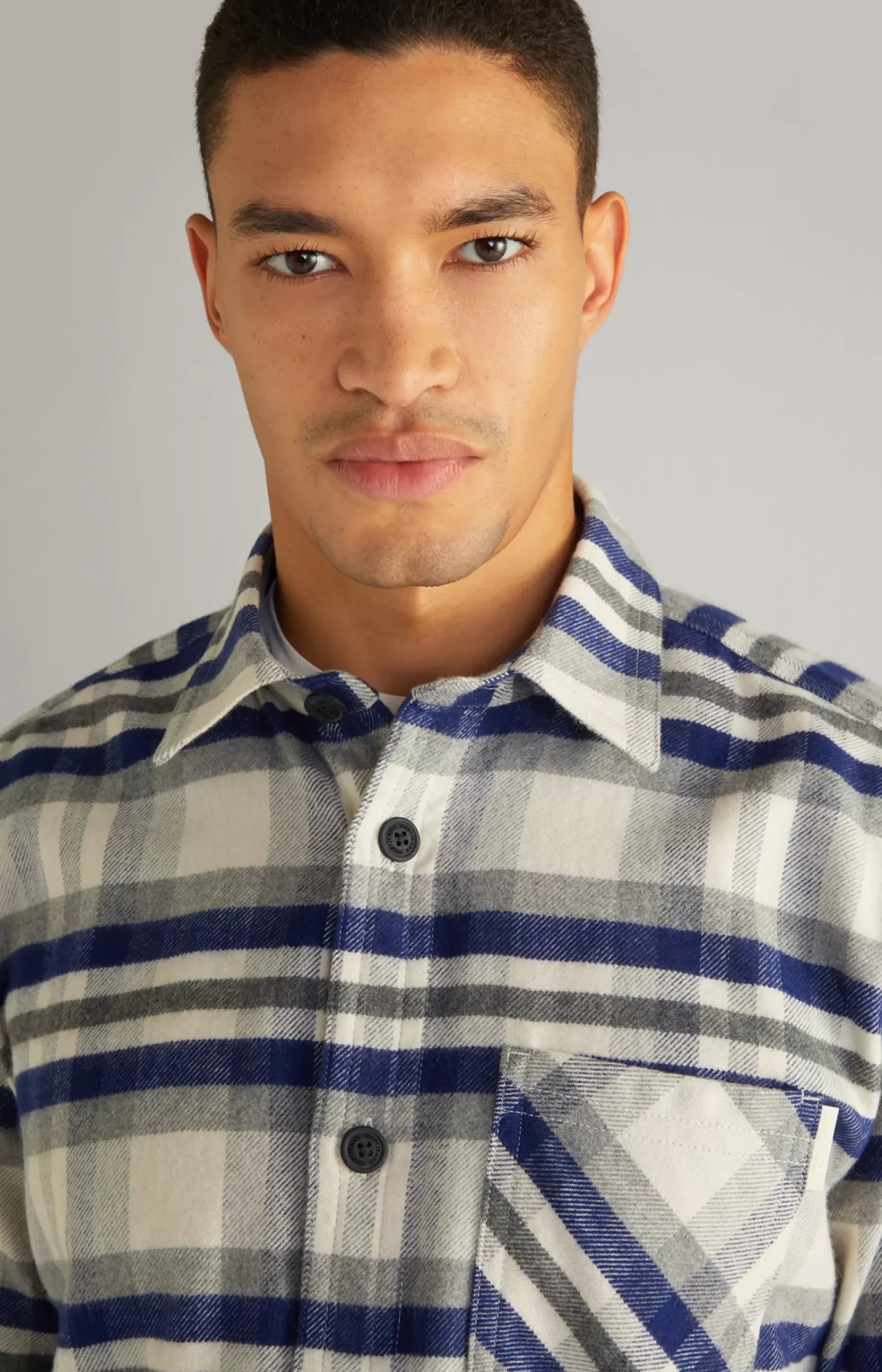 Harvi Flannel Shirt in Red/Beige Check
