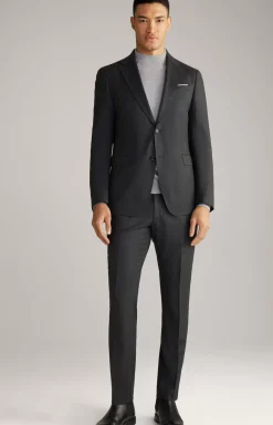 Haspar-Bloom Flannel Suit in Grey Melange