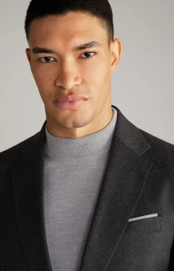 Haspar-Bloom Flannel Suit in Grey Melange