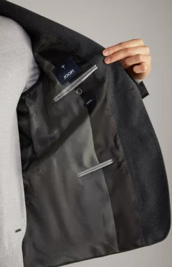 Haspar-Bloom Flannel Suit in Grey Melange