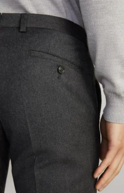 Haspar-Bloom Flannel Suit in Grey Melange
