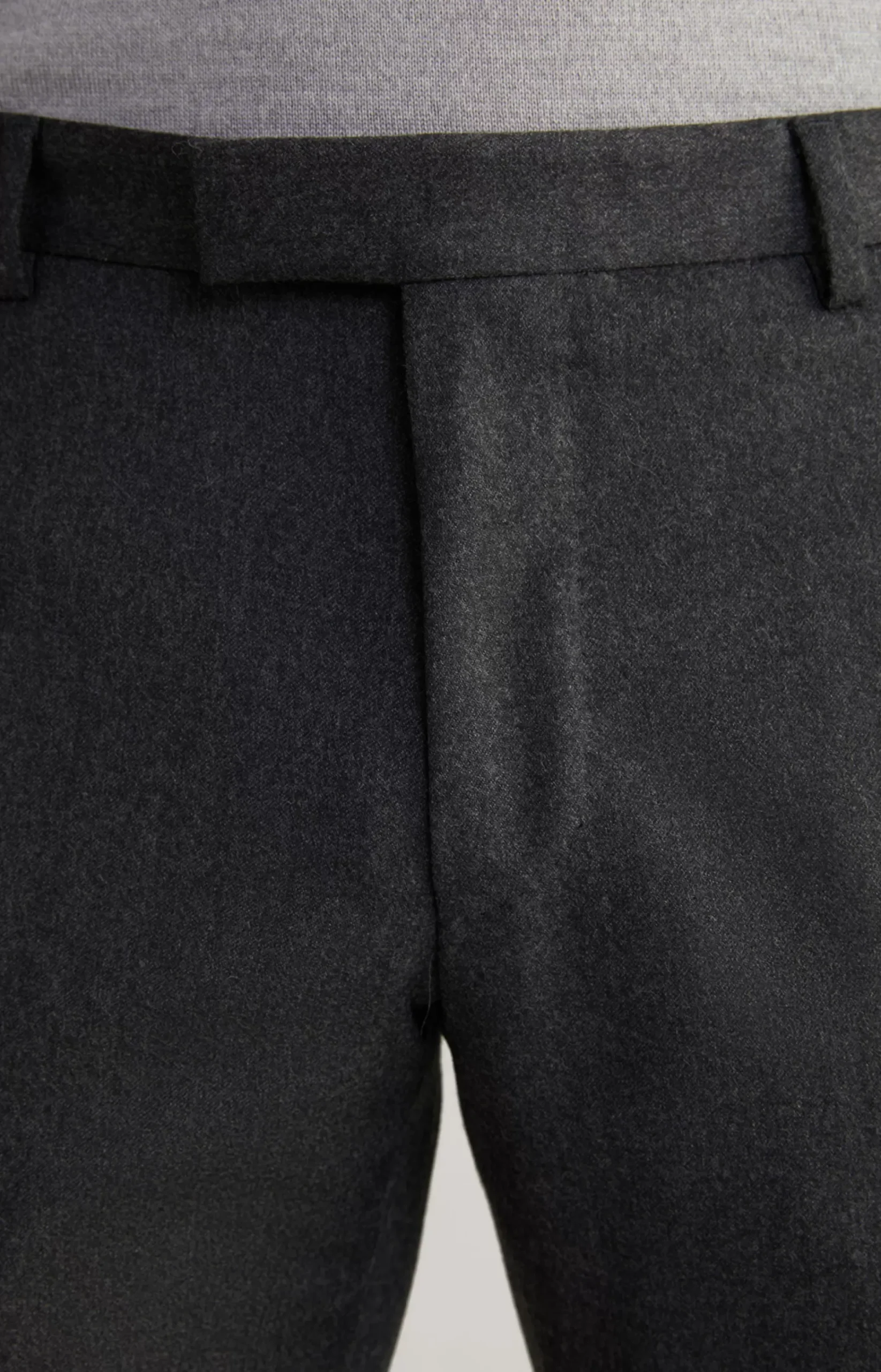 Haspar-Bloom Flannel Suit in Grey Melange