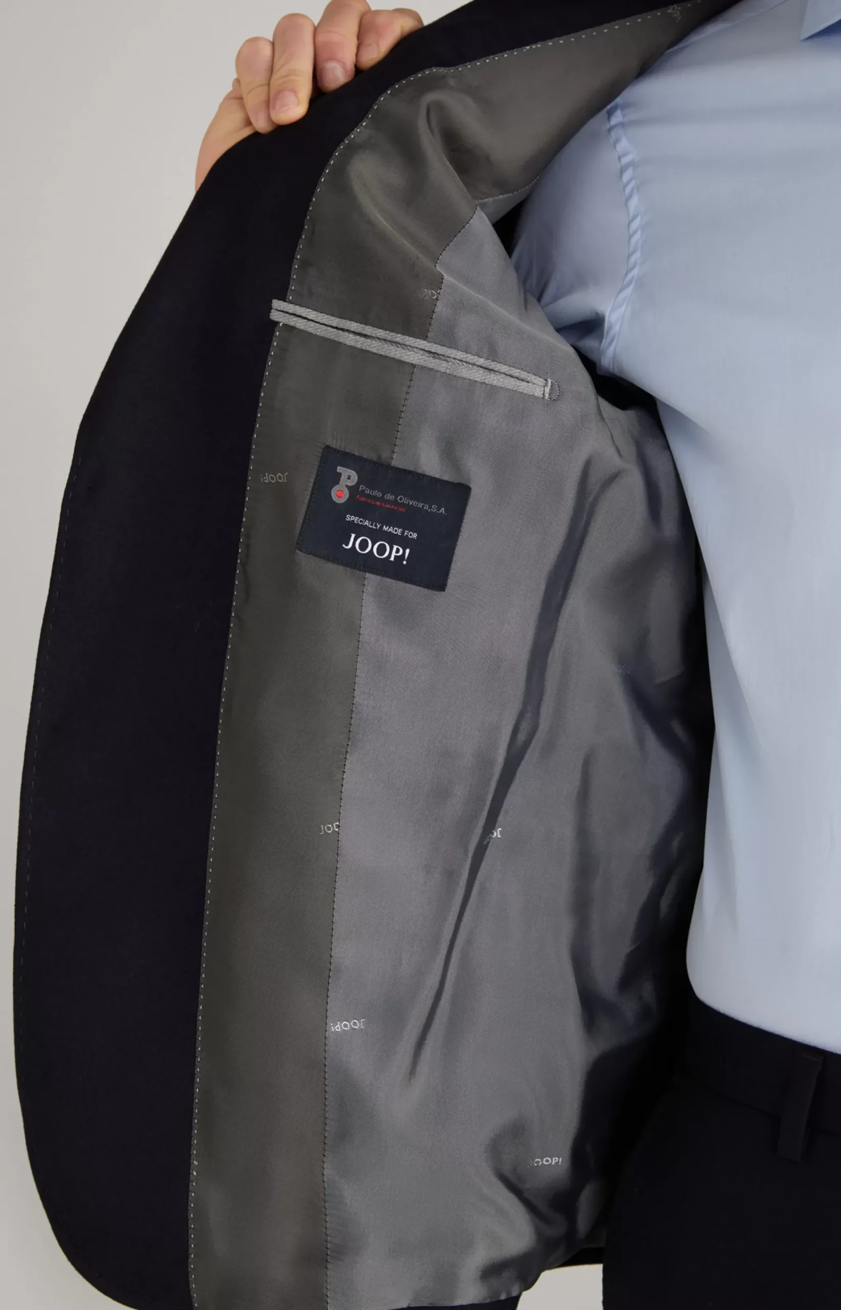 Haspar-Bloom Flannel Suit in Dark Blue