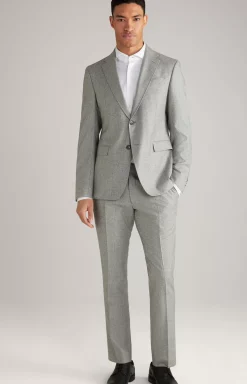 Haspar-Bloom Virgin Wool Suit in Light Grey