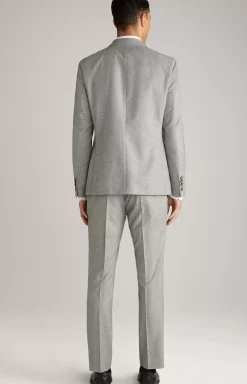 Haspar-Bloom Virgin Wool Suit in Light Grey