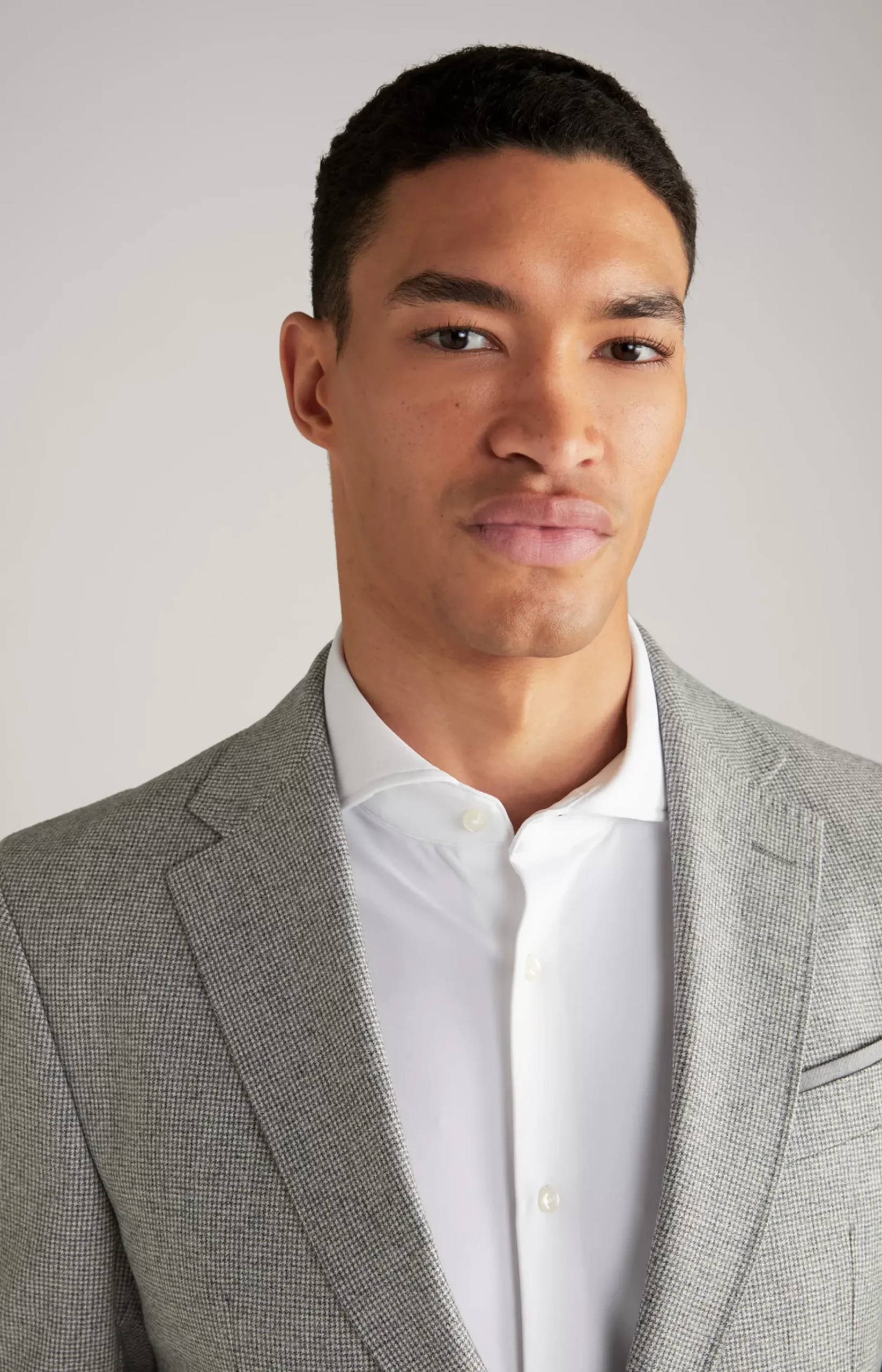Haspar-Bloom Virgin Wool Suit in Light Grey