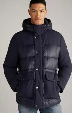Havor Quilted Coat in Navy