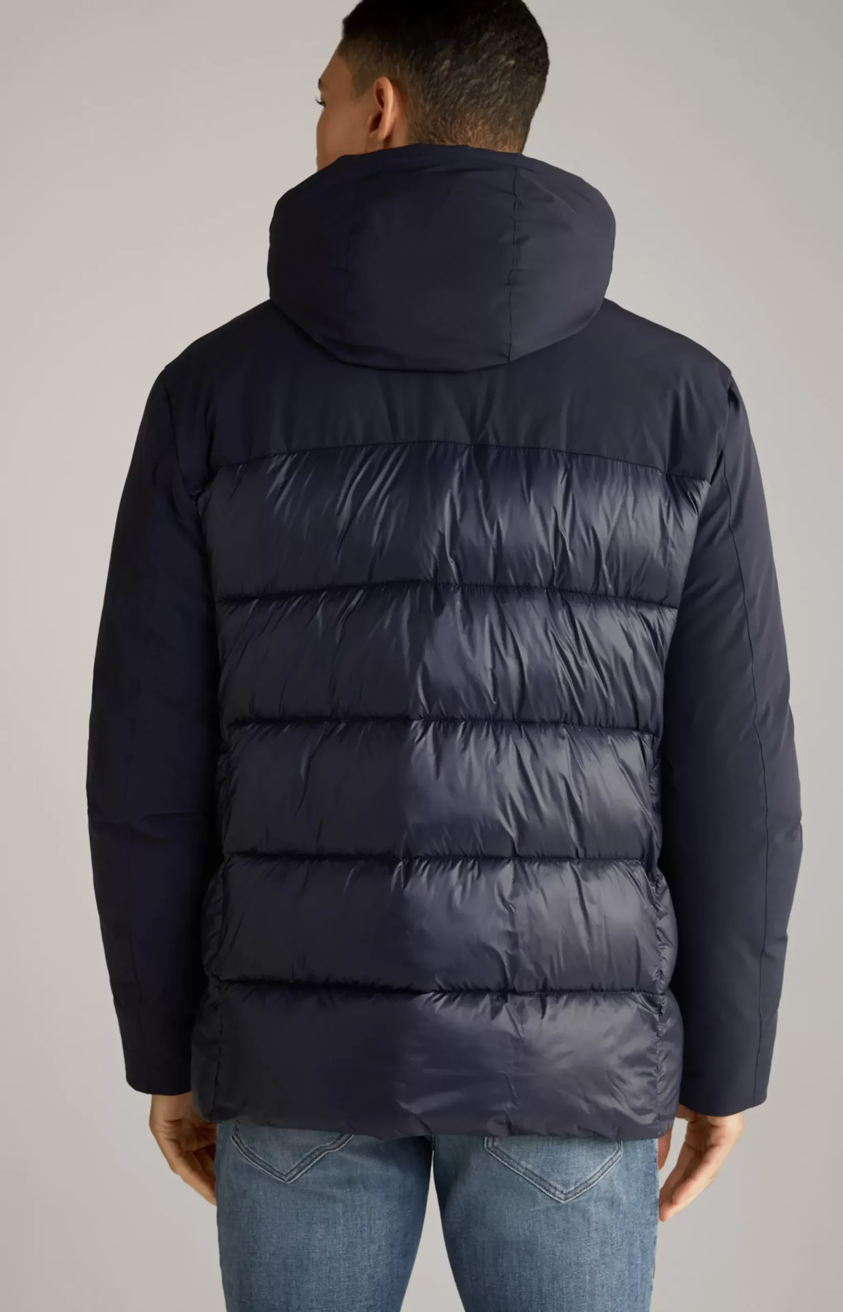 Havor Quilted Coat in Navy