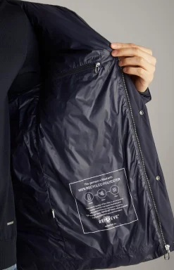 Havor Quilted Coat in Navy