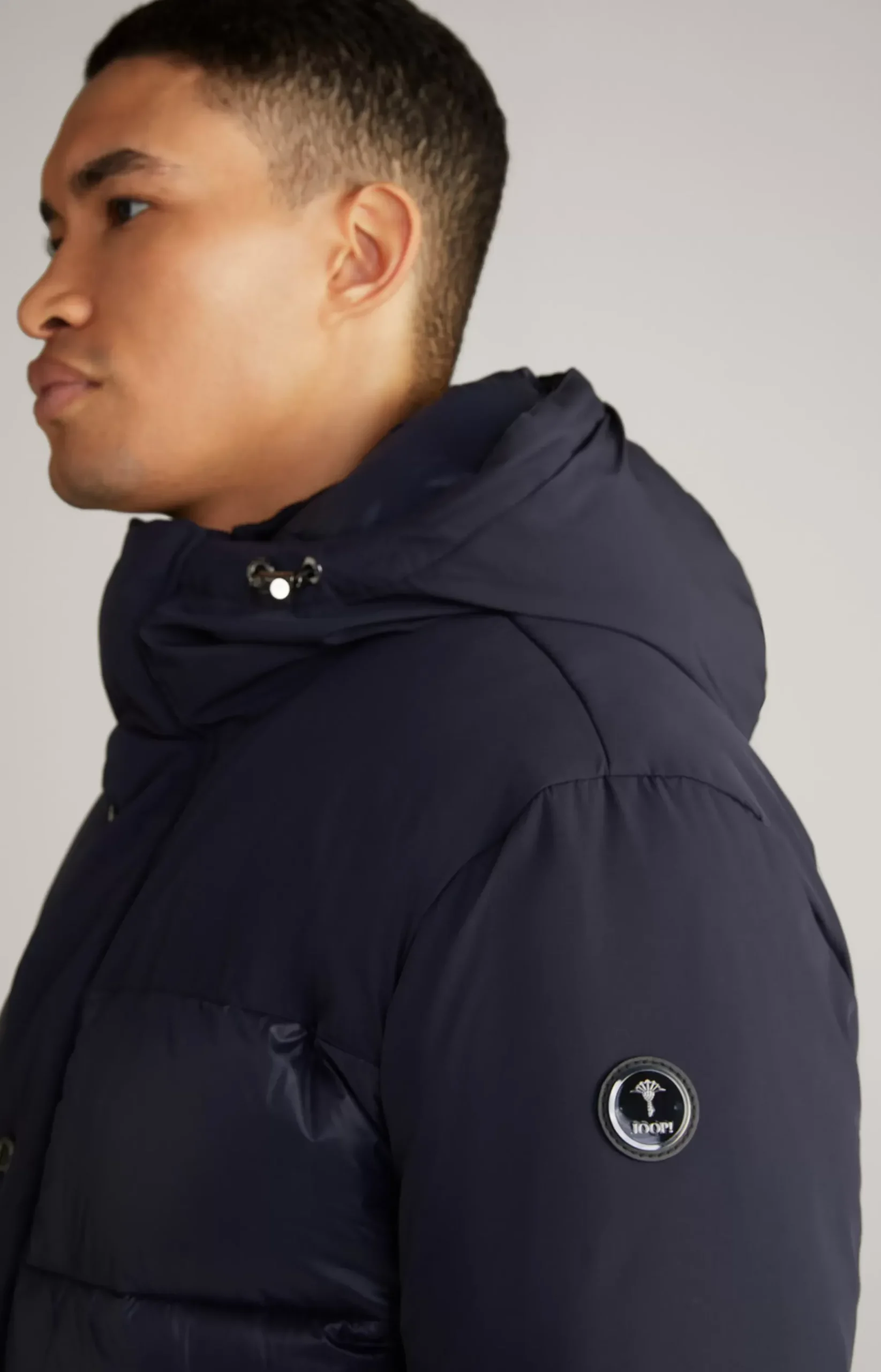 Havor Quilted Coat in Navy