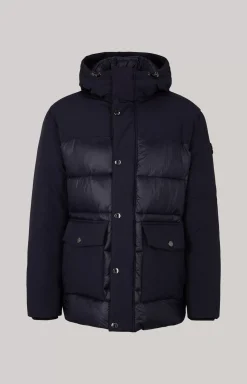 Havor Quilted Coat in Navy