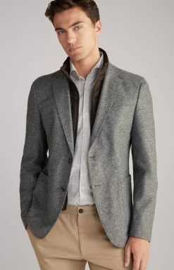 Hecton Jacket in Dark Grey Melange