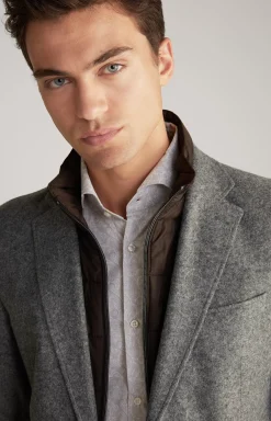 Hecton Jacket in Dark Grey Melange