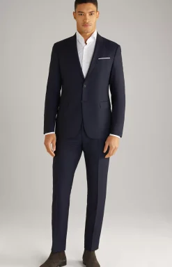 Herby Virgin Wool Modular Jacket in Navy Textured