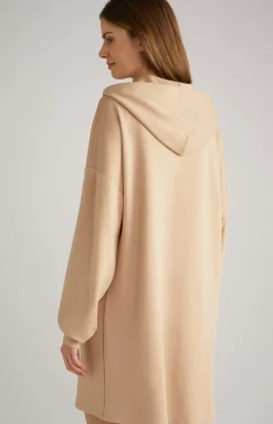 Hooded Loungewear Dress in Beige