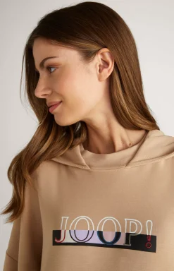 Hooded Loungewear Dress in Beige