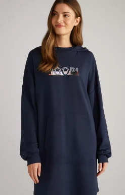 Hooded Loungewear dress in Navy