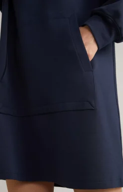 Hooded Loungewear dress in Navy