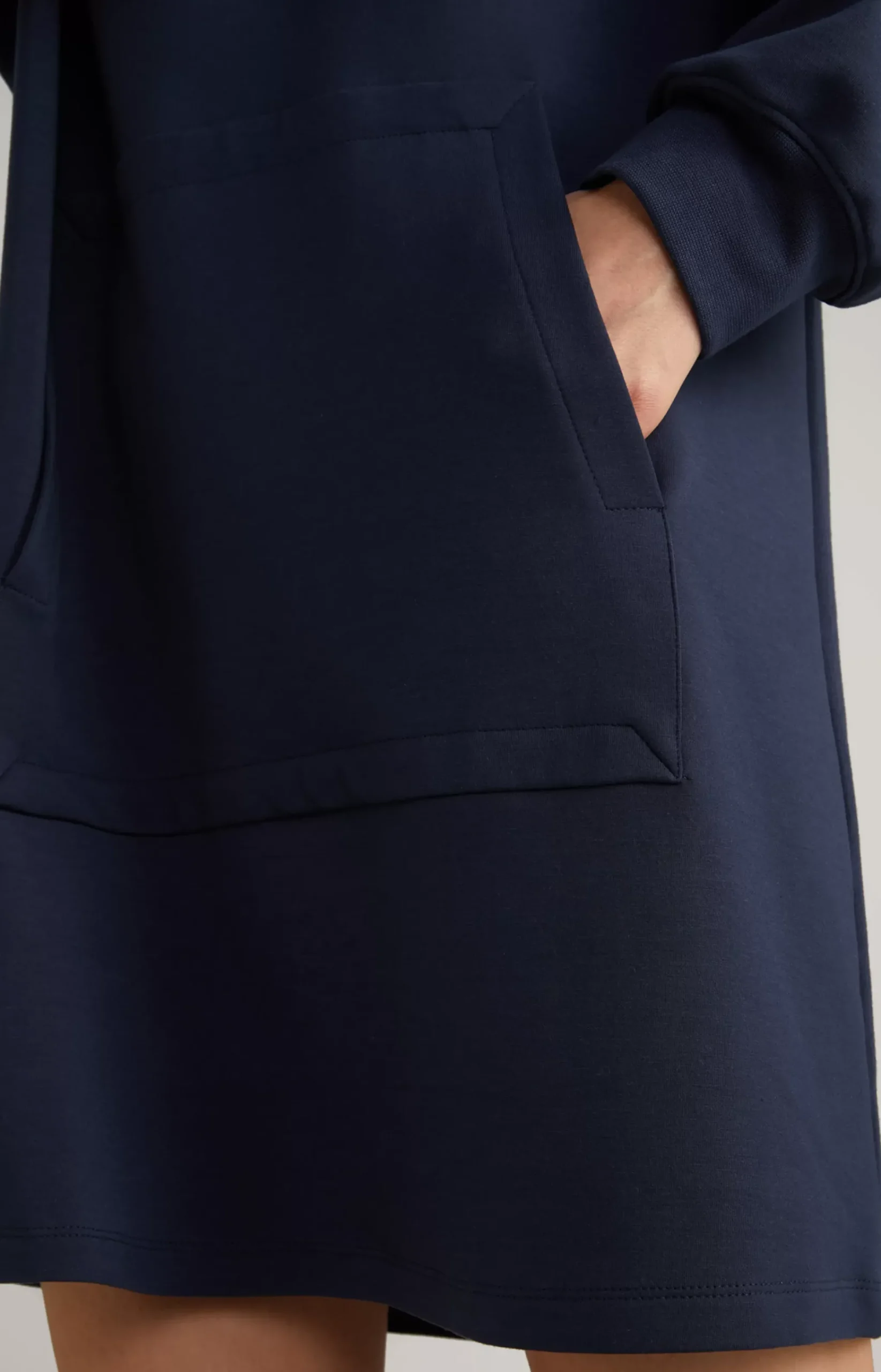 Hooded Loungewear dress in Navy