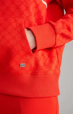 Hoodie in a Red Pattern