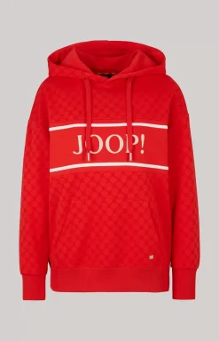 Hoodie in a Red Pattern