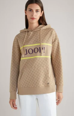 Hoodie in Beige, patterned
