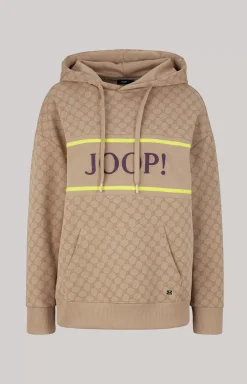 Hoodie in Beige, patterned