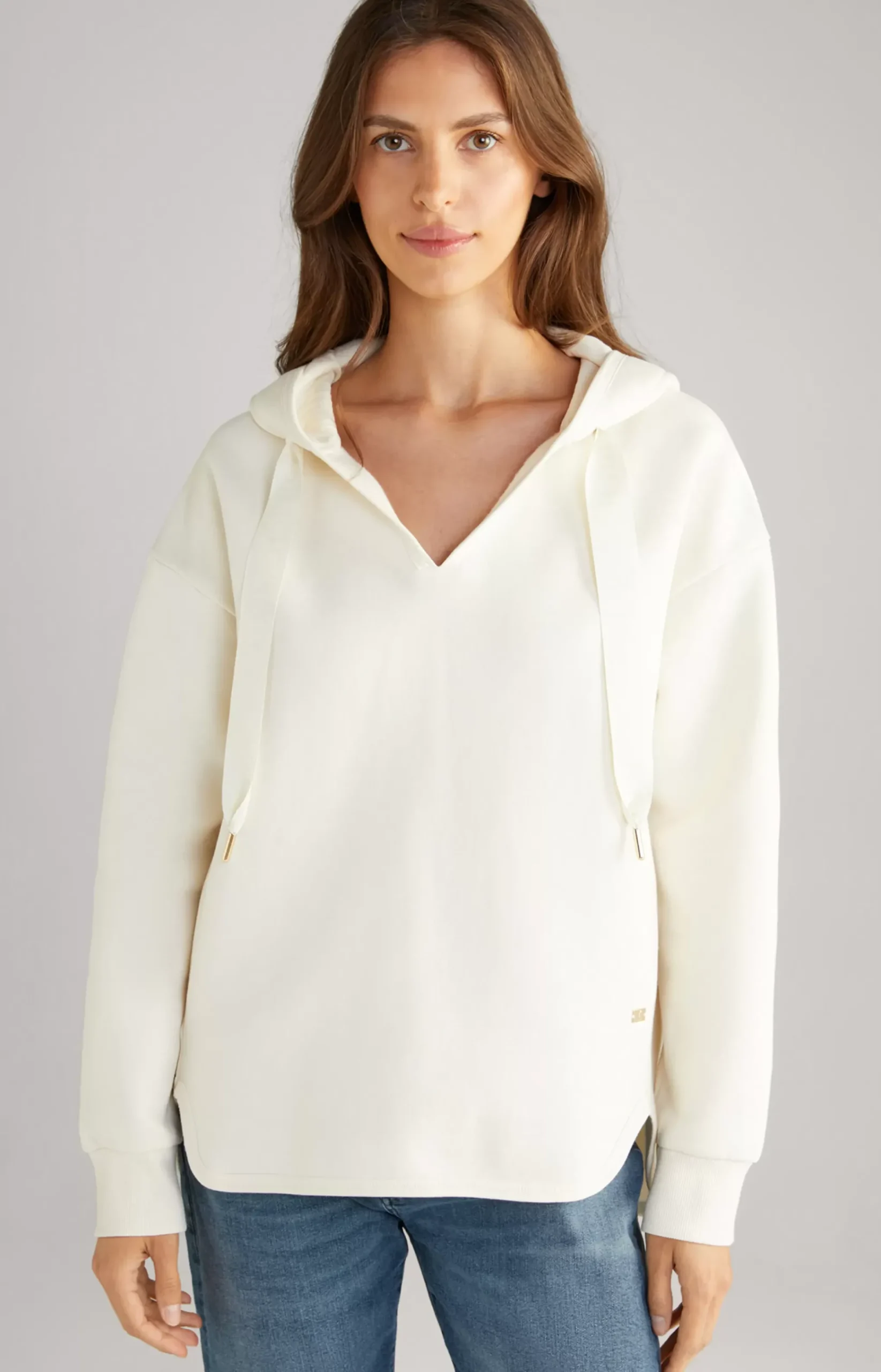 Hoodie in Ecru