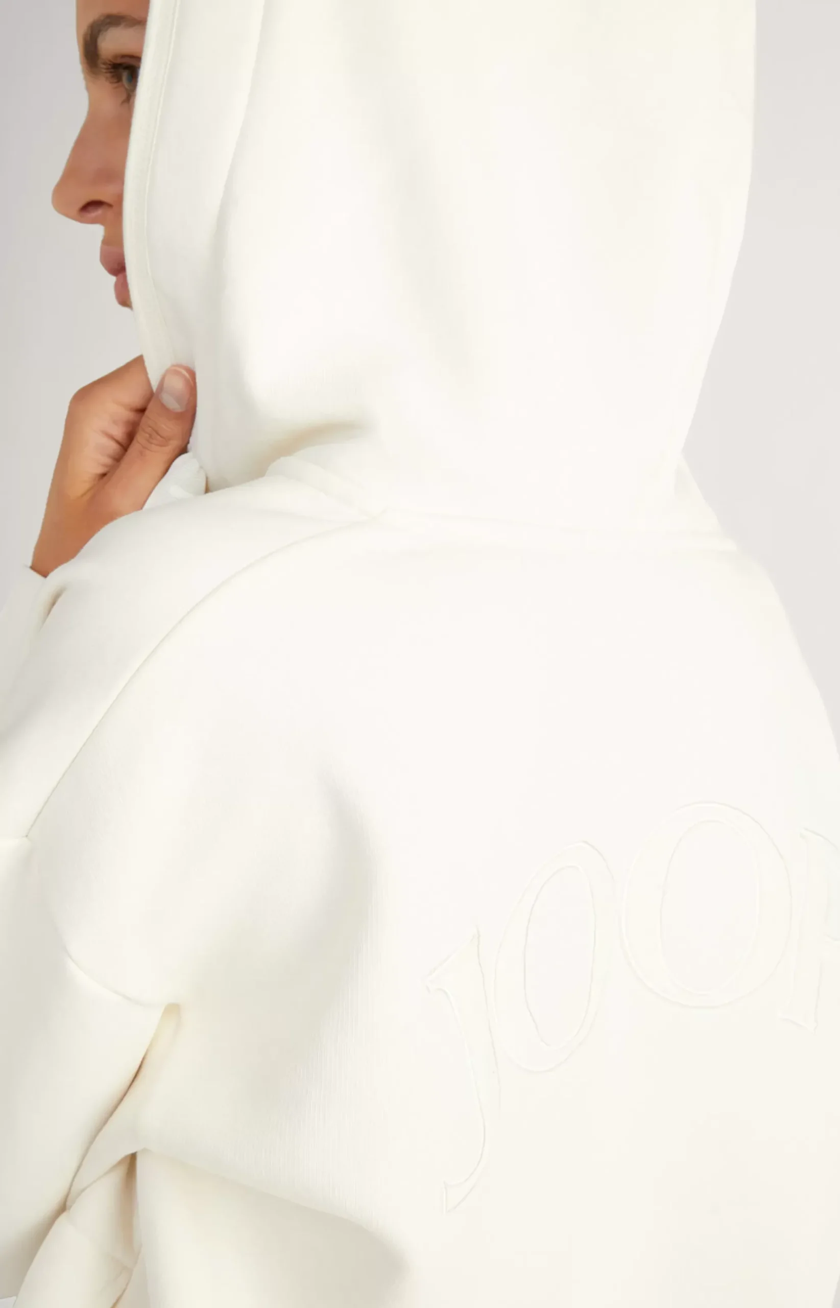 Hoodie in Ecru
