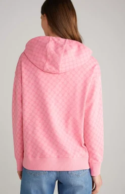 Hoodie in Pink, Patterned