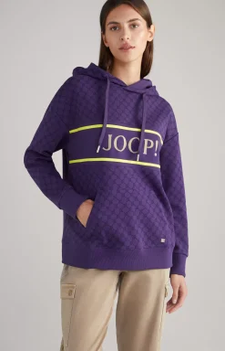 Hoodie in Purple, Patterned