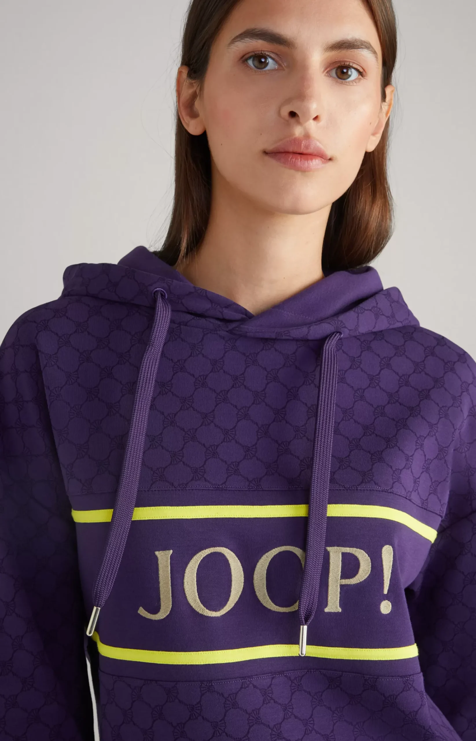 Hoodie in Purple, Patterned