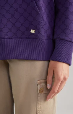 Hoodie in Purple, Patterned