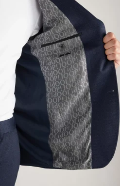 Hustle Jersey Jacket in a Navy Pattern