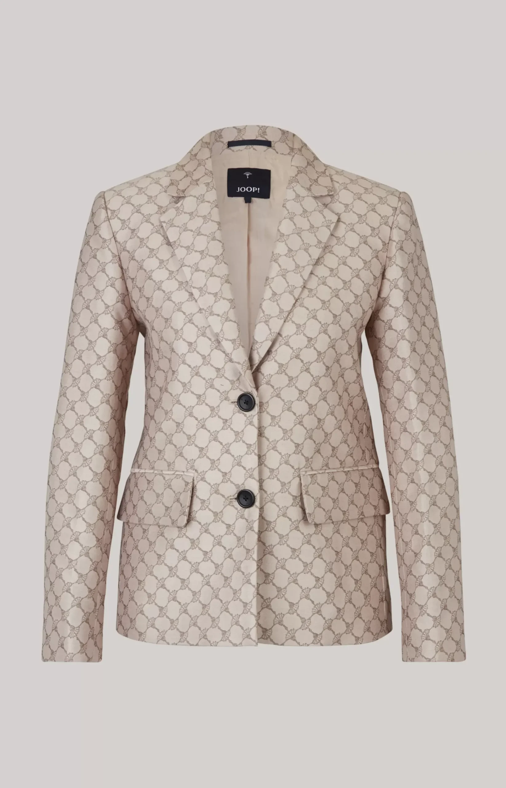 Jacquard Blazer in Beige Pattern