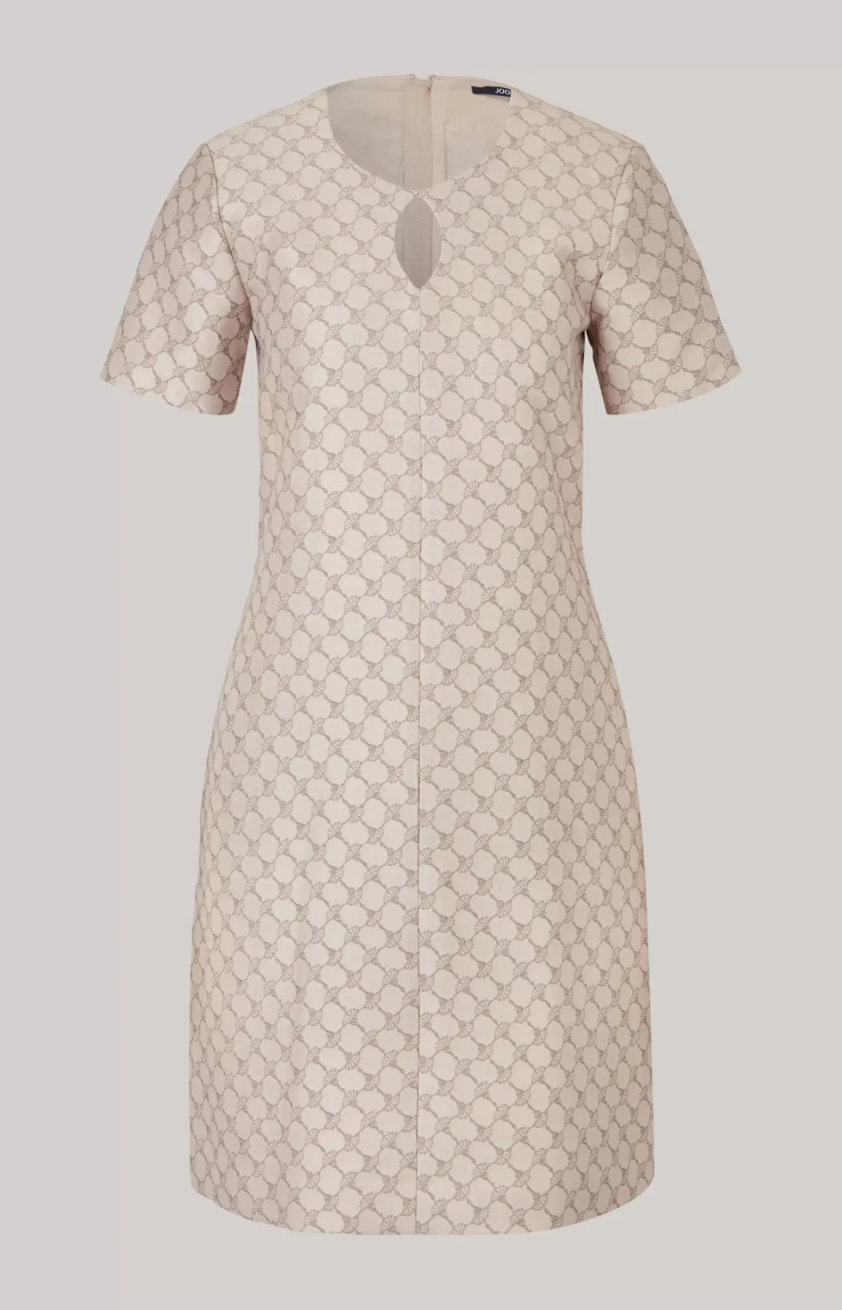 Jacquard Dress in a Beige Pattern
