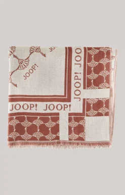 Jacquard Scarf in Brown/Ecru