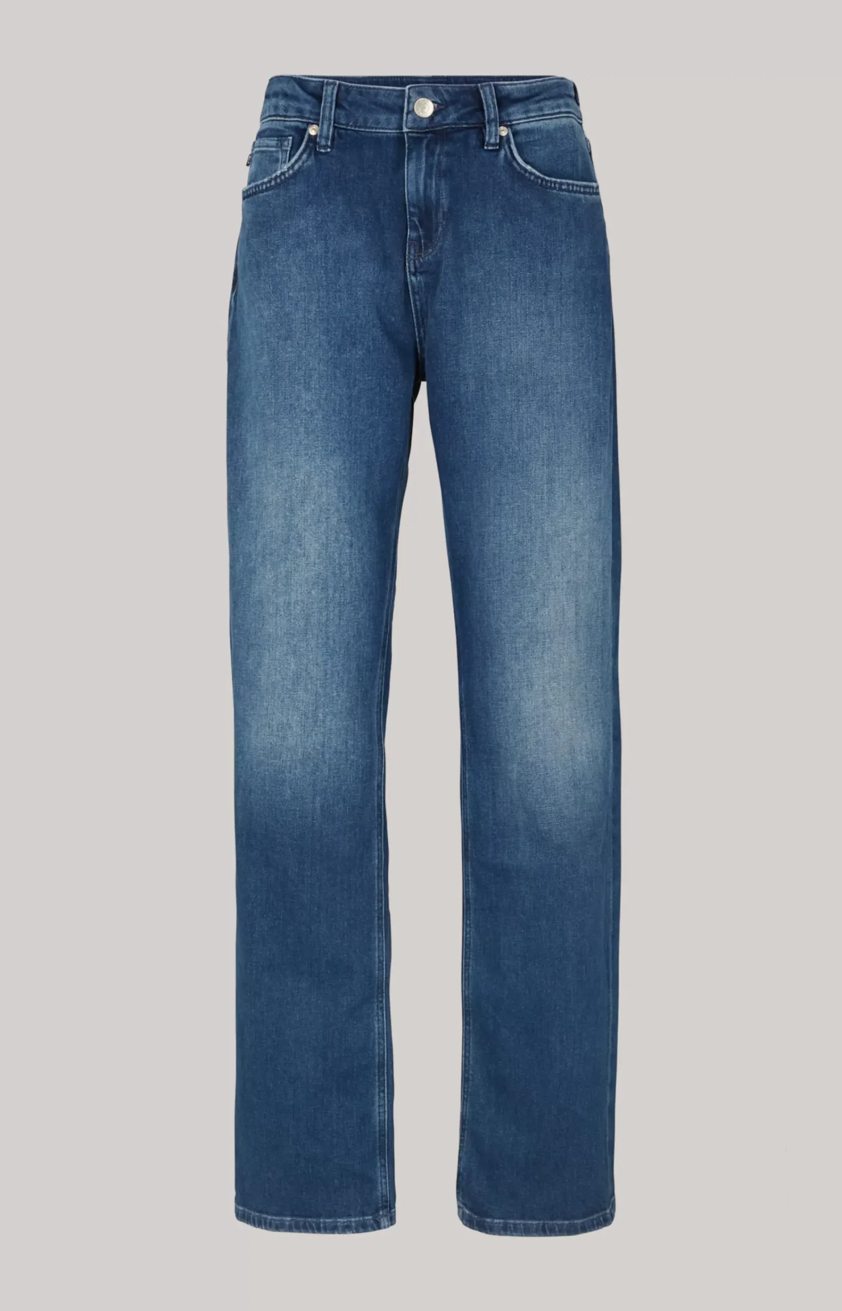 Jeans in a Dark Denim Blue Washed Look