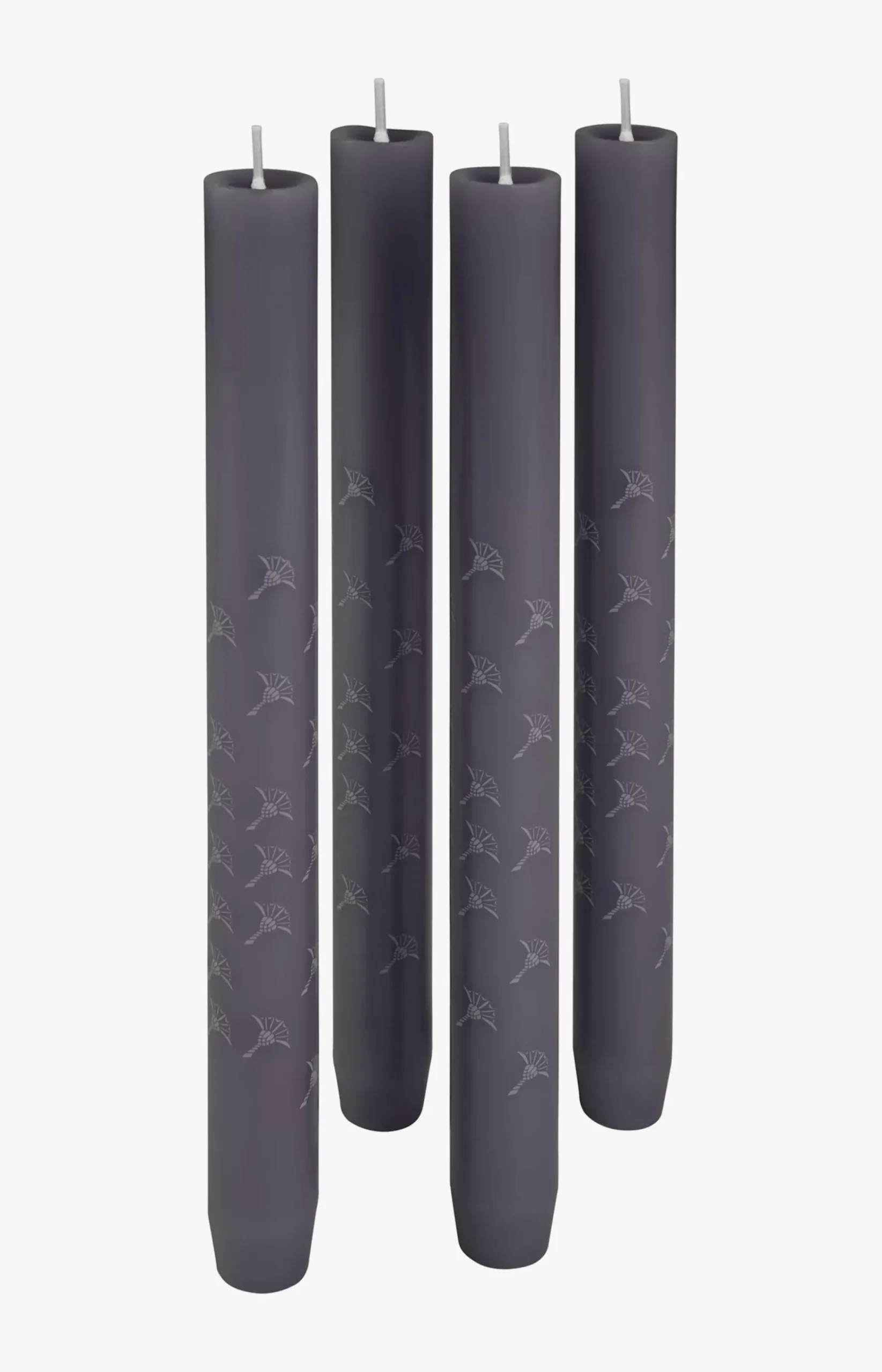 JOOP! FADED CORNFLOWER Dinner Candles in Graphite, Set of 4