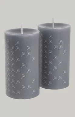 JOOP! FADED CORNFLOWER Slate Bubble Candle - Set of 2, 15 cm Height
