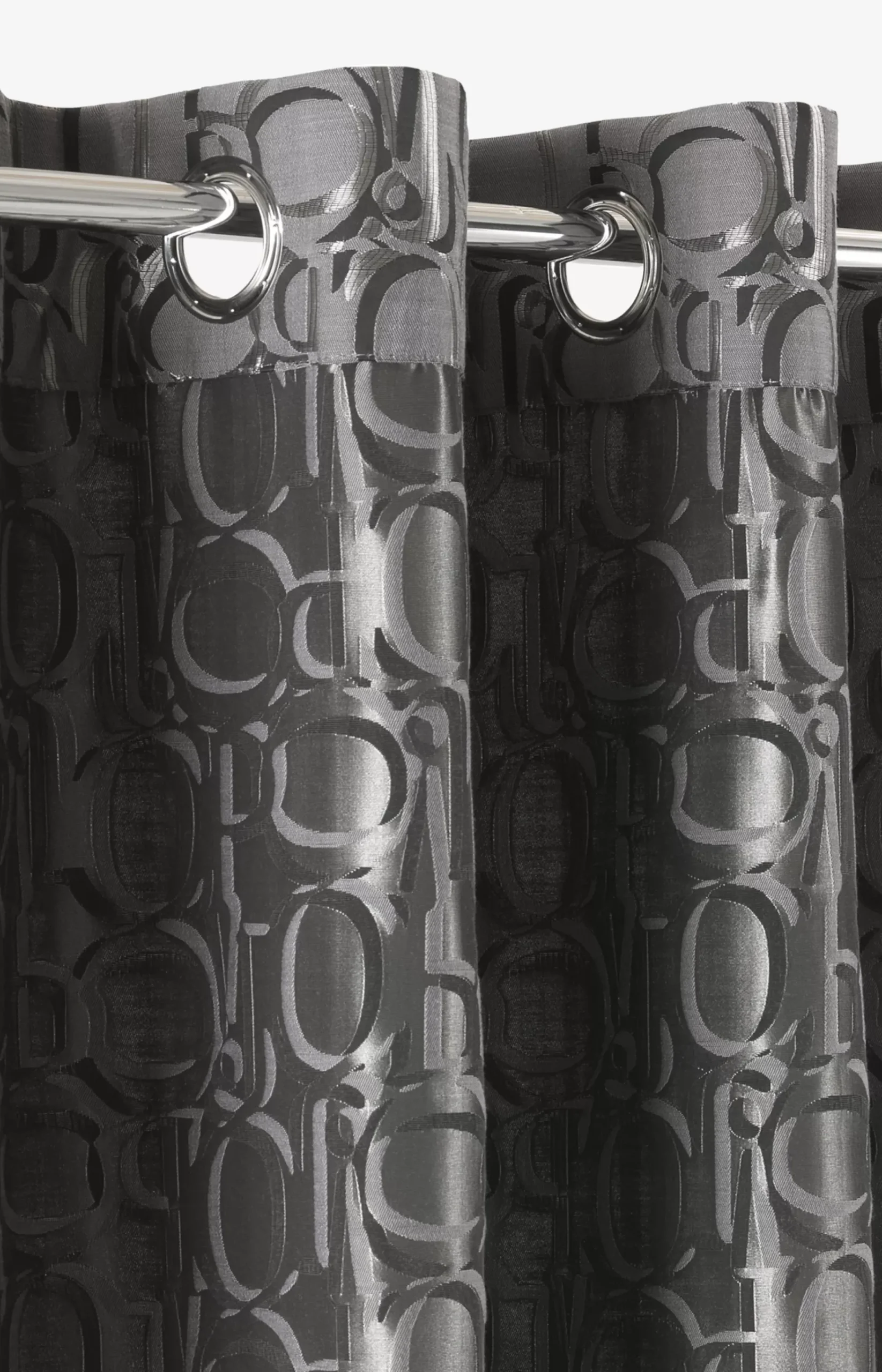 JOOP! Ornament Ready-Made Curtain in Anthracite