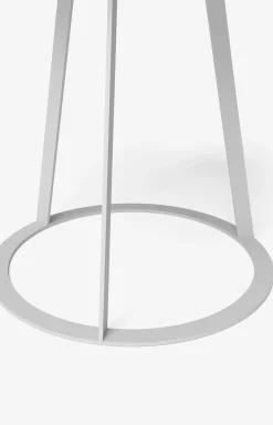JOOP! ROUND side table with smoked oak plate, 45 x 47 cm in white/anthracite