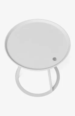 JOOP! ROUND side table with painted wood fibre plate, 45 x 47 cm in white