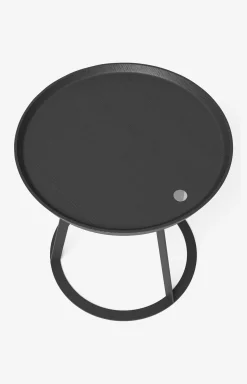 JOOP! ROUND side table with smoked oak plate, 45 x 47 cm in anthracite