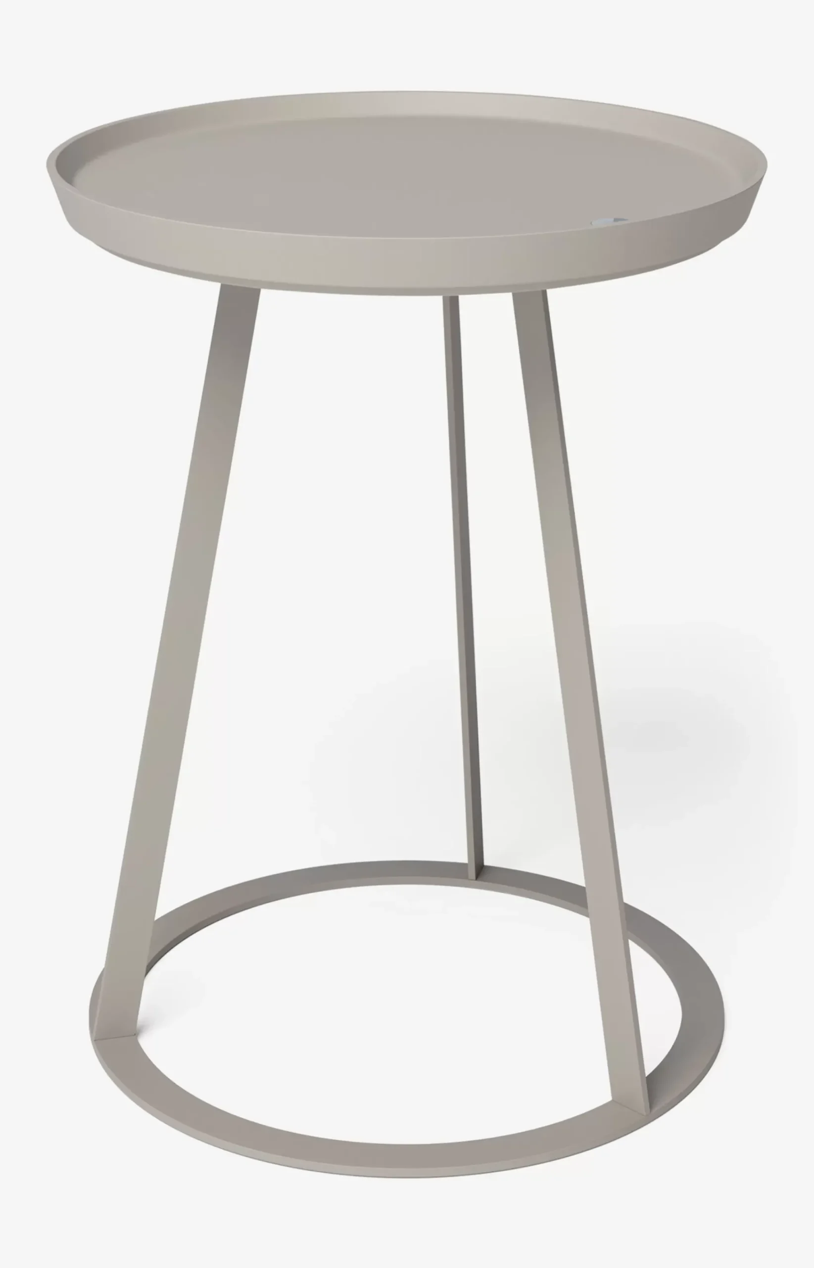 JOOP! ROUND side table with painted wood fibre plate, 45 x 52 cm in taupe