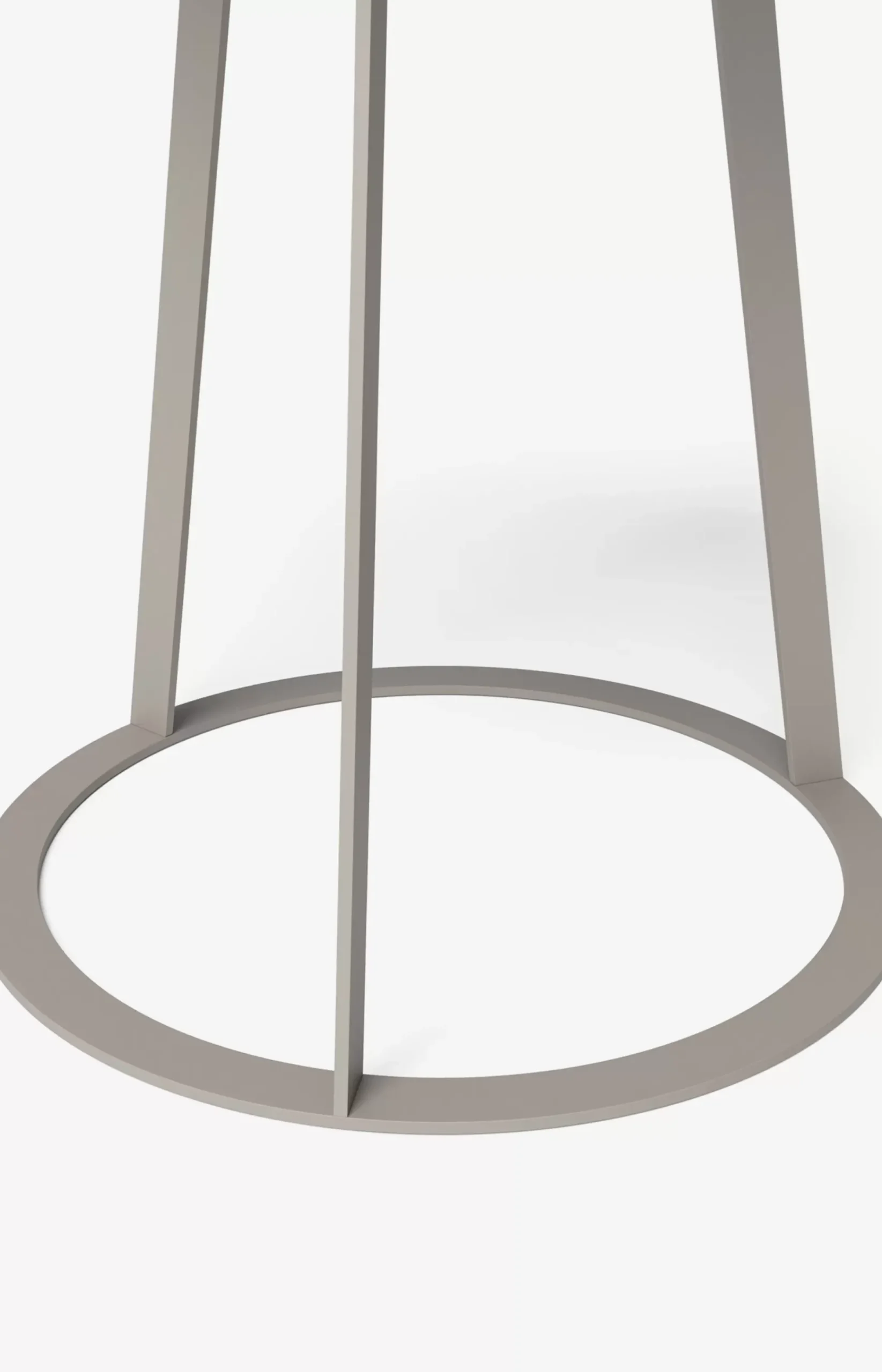 JOOP! ROUND side table with painted wood fibre plate, 45 x 52 cm in taupe