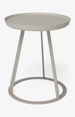 JOOP! ROUND side table with painted wood fibre plate, 45 x 47 cm in taupe