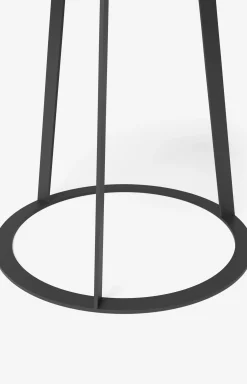 JOOP! ROUND side table with smoked oak plate, 45 x 52 cm in anthracite