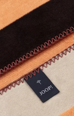 JOOP! TONE throw in copper/beige/brown stripe